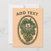 Invitation Vieux gingembre Vin Étiquette Modifier le texte (Devant)