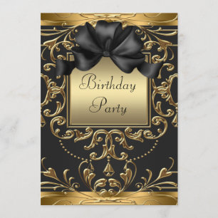 Invitation Vieux Hollywood Glamor Art déco fête d'anniversair