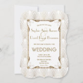 Invitation Vieux Hollywood Grand Gatsby mariage blanc Invitat (Devant)