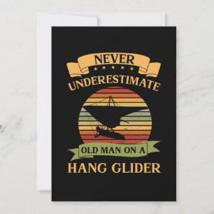 Invitation Vieux Homme Hang Glider Hang Glider Extreme Sports
