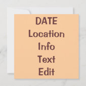 Invitation Vieux Nouvelle-Orléans Mappage modifier le texte,  (Dos)