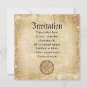 Invitation Vieux rose de boussole (Dos)