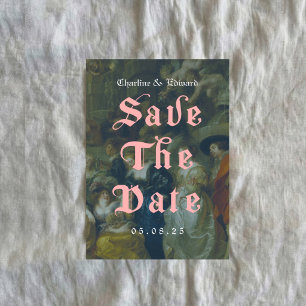 Invitation Vieux Tableau Gothique Enregistrer la Date