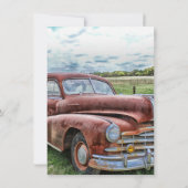 Invitation Vieux véhicule classique rouillé Automobile Vintag (Dos)