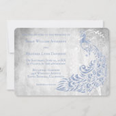 Invitation Vigne bleu clair Peacock Leaf (Devant)