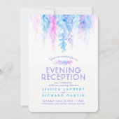 Invitation Vigne d'aquarelle bleu soirée verticale réception (Devant)