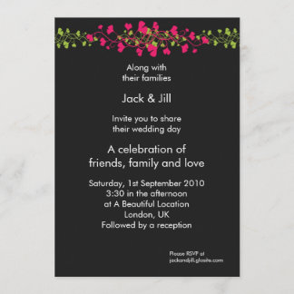 Invitation Vigne de coeurs 5x7