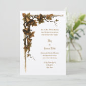 Invitation Vigne et cloches de mariage (Debout devant)