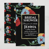 Invitation Vigne florale botanique fausse mexicaine pour mari (Devant / Derrière)