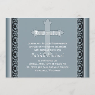 Invitation Vignes crantées avec la confirmation élégante