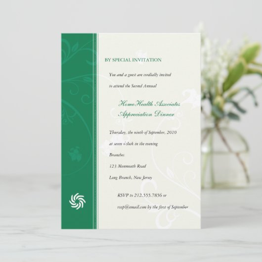 Invitation Vignes d'entreprise vertes (Debout devant)