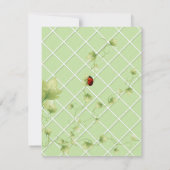 Invitation Vignes et coccinelles sur le thème du jardin (Dos)