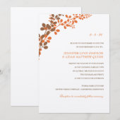 Invitation Vignes Exquises (Bronze & Orange) (Devant / Derrière)