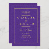 Invitation Vignes florales royales (Devant / Derrière)