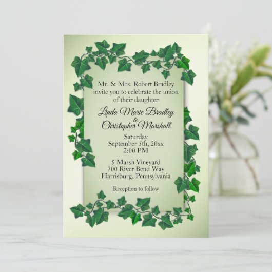 Invitation Vignes vertes (Debout devant)