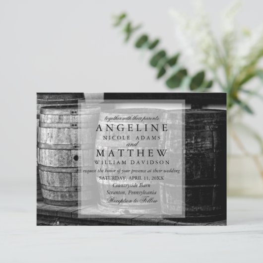 Invitation Vignoble à thème russe (Debout devant)