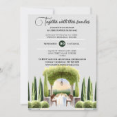 Invitation Vignoble al fresco dîner vert gris italien dîner (Devant)