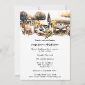 Invitation Vignoble al fresco tables automne vignoble (Devant)
