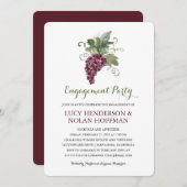Invitation Vignoble aquarelle | Fêtes de fiançailles (Devant / Derrière)