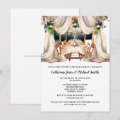 Invitation Vignoble blanc vert vigne vigne vigne ferme à mang (Devant / Derrière)