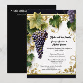 Invitation Vignoble campagne vigne vigne verdure toscane (Devant / Derrière)