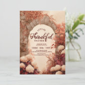 Invitation Vignoble d'automne Arc Thanksgiving Dîner (Debout devant)