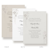 Invitation Vignoble d'automne Mariage Moderne Classique Perle