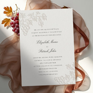 Invitation Vignoble d'automne Moderne Classique Caveau Écru M