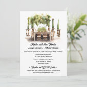 Invitation Vignoble de campagne aquarelle al fresco vignoble (Debout devant)