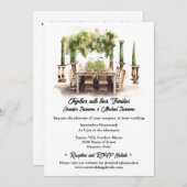 Invitation Vignoble de campagne aquarelle al fresco vignoble (Devant / Derrière)