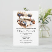 Invitation Vignoble de campagne Cuisine toscane mariage itali (Debout devant)