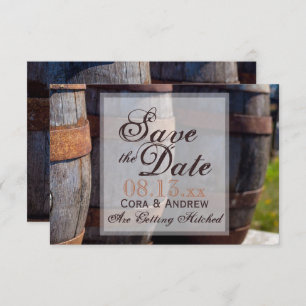 Invitation Vignoble de campagne et Mariage de tonneau de vin 