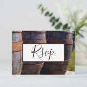 Invitation Vignoble de campagne et vin rustique Mariage en ba (Debout devant)