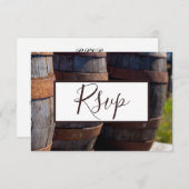 Invitation Vignoble de campagne et vin rustique Mariage en ba (Devant / Derrière)