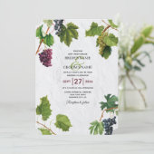 Invitation Vignoble de raisins Méditerranée Grec Mariage (Debout devant)