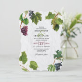 Invitation Vignoble de raisins Méditerranée Grec Mariage (Debout devant)