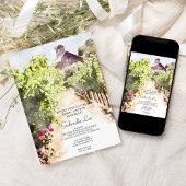 Invitation Vignoble et Fête des mariées d'aquarelle de la Gra