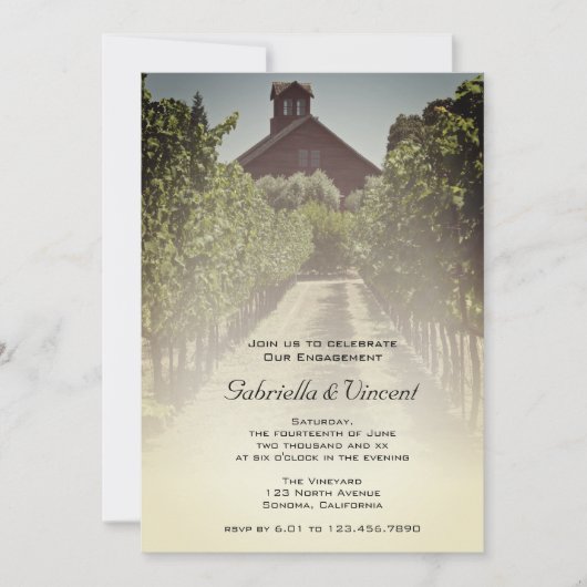 Invitation Vignoble et Red Barn (Devant)