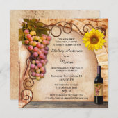 Invitation Vignoble ou vin thème de retraite Partie Invitatio (Devant / Derrière)