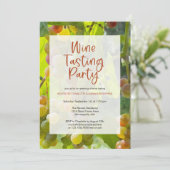 Invitation Vignoble Raisins Thématique Dégustation de vin (Debout devant)