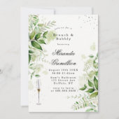 Invitation Vignoble rustique de verdure Brunch & Bubbly (Devant)