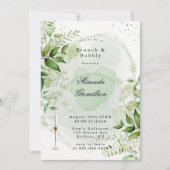 Invitation Vignoble rustique de verdure Brunch & Bubbly Invit (Devant)