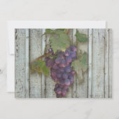 Invitation Vignoble rustique de vin de pays de Fête de la (Dos)