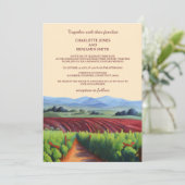 Invitation Vignoble rustique Mariage couleur vin (Debout devant)