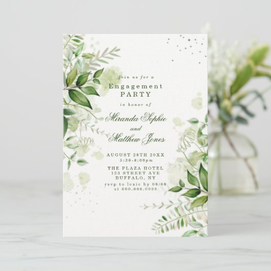 Invitation Vignoble rustique Vignoble White Engagement Party (Debout devant)