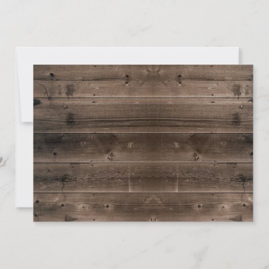 Invitation Vignoble rustique Vin Baril Retraite (Dos)