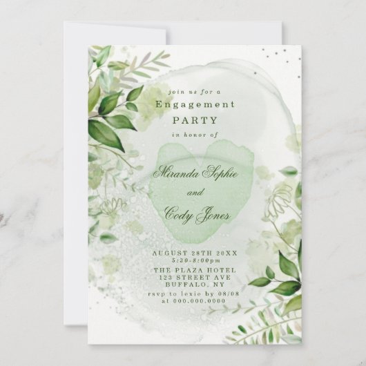 Invitation Vignoble rustique Vineyard Heart Engagement Party (Devant)