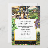 Invitation Vignoble toscan al fresco table vignes chic (Devant)