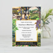 Invitation Vignoble toscan al fresco table vignes chic (Debout devant)