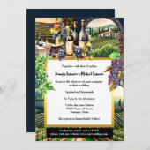 Invitation Vignoble toscan al fresco table vignes chic (Devant / Derrière)